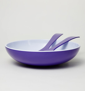 Salad Bowl Violet with Servers