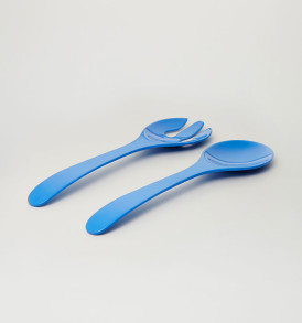 Salad Servers Cornflower Blue