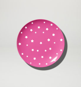 Shooting Stars Magenta Coloured Melamien Plate 20cm