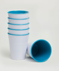 Barel Retro Cyan Melamine Tumblers 275mL (Set of 6)