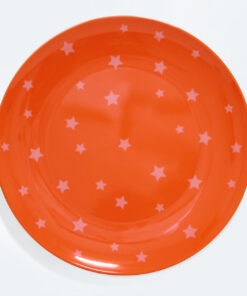 Barel melamine orange and white stars plate 25cm