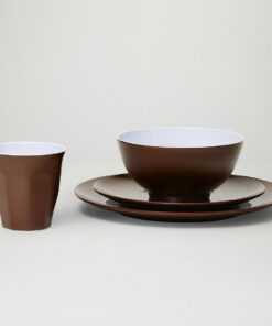 Alternative view of Barel Classic Brown Melamine Dinner Set (24 Piece)