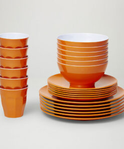 Barel Classic Orange Melamine Dinner Set (24 Piece)
