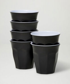 Barel Classic Black Melamine Tumblers 260mL (Set of 6)