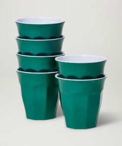 Barel Classic Royal Green Melamine Tumblers 260mL (Set of 6)