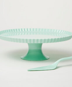 Barel Deluxe Mint Melamine Cake Stand & Knife