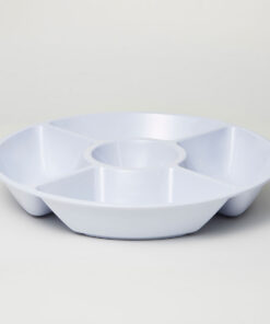 Barel Deluxe White Melamine Pick & Dip Platter