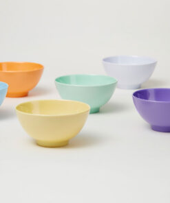Barel Set of 6 Everyday Melamine Rice Bowls 11cm 'Clouds'