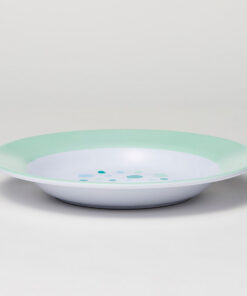 Alternative view of Barel Junior Green Polka Dot Rimmed Melamine Plate
