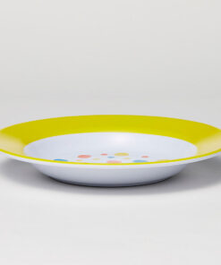 Alternative view of Barel Junior Yellow Polka Dot Rimmed Melamine Plate