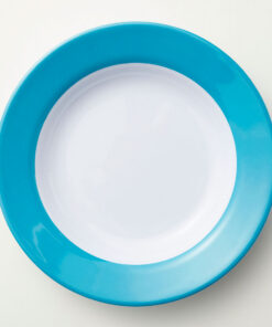 Barel Junior Cyan & White Rimmed Melamine Plate