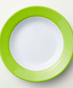 Barel Junior Lime & White Rimmed Melamine Plate