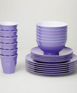 Barel Classic Lavender Melamine Dinner Set (24 Piece)