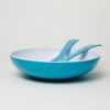 Salad Bowl Cyan with Servers