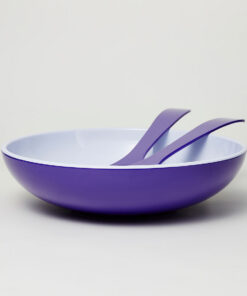 Salad Bowl Violet with Servers