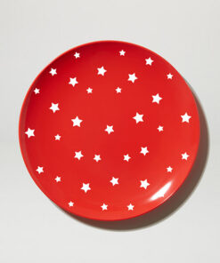 Barel Red Coloured Star Melamine Plate 25cm
