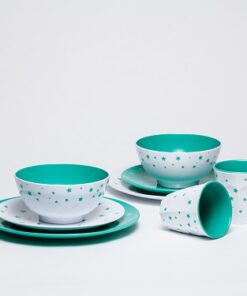 Barel Green Star Melamine Dinner Set (8 Piece)